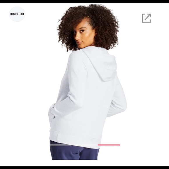 A White Champion Powerblend Zip Hoodie - Picture 7 of 8